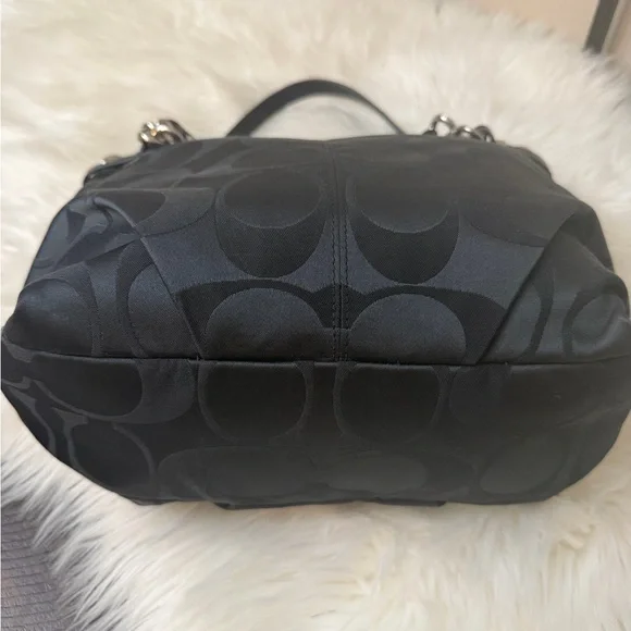 Coach Black Brooke Sateen Signature
Charm Shoulder Bag - Picture 6 of 11